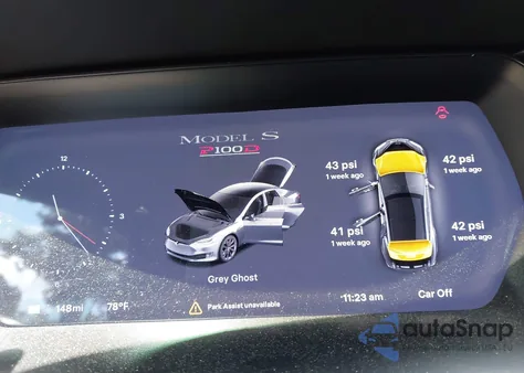 2018 Tesla Model S 100D/75D/P100D из США, поврежденный, VIN 5YJSA1E47JF258543